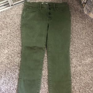 Madewell Size 28 Green High rise Jeans